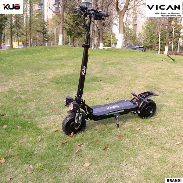 VICAN eMAMBA / KU8 X6 E-Scooter 2X1200W (2400W) 21Ah LiFePO4 battery 10" Tires, Water Proof IP55