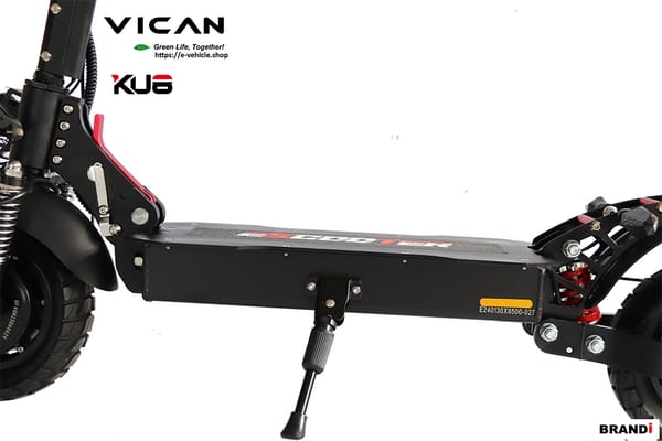 VICAN eMAMBA / KU8 X6 E-Scooter 2X1200W (2400W) 21Ah LiFePO4 battery 10" Tires, Water Proof IP55