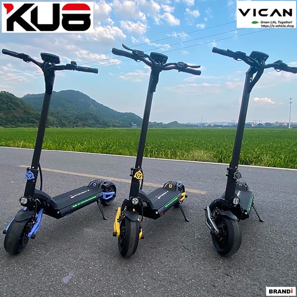 VICAN V-ST KU8 E-Scooter 2 X 1600W (3200W) 52V 16Ah Lithium Battery 10" Tires Trade Sutinen EU