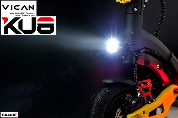 VICAN V-ST KU8 E-Scooter 2 X 1600W (3200W) 52V 16Ah Lithium Battery 10" TiresTrade Sutinen EU