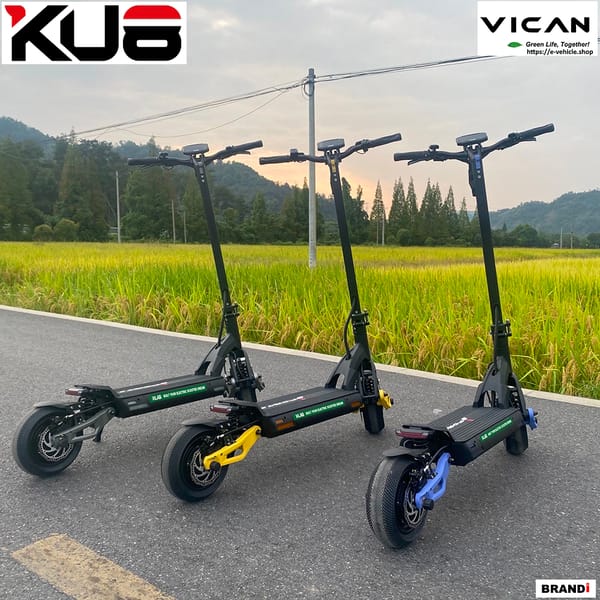 VICAN V-ST KU8 E-Scooter 2 X 1600W (3200W) 52V 16Ah Lithium Battery 10" TiresTrade Sutinen EU