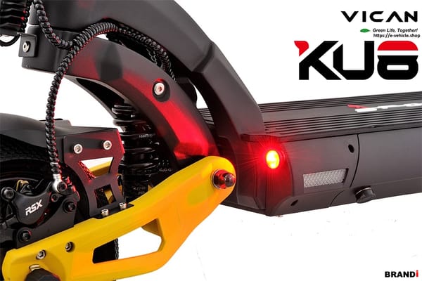 VICAN V-ST KU8 E-Scooter 2 X 1600W (3200W) 52V 16Ah Lithium Battery 10" TiresTrade Sutinen EU