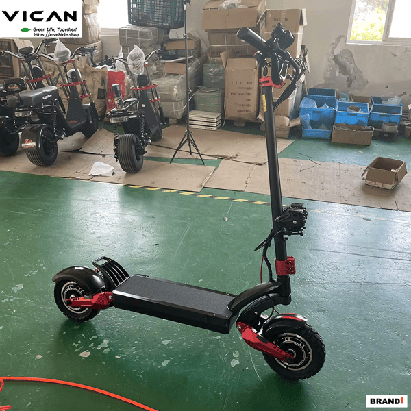 VICAN V-Y9 Dual Motor Electric Scooter 2400W 52V 21AH Lithium Battery 10" Tires