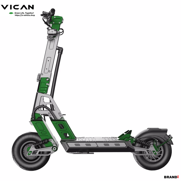 VICAN V-Y9 Dual Motor Electric Scooter 2400W 52V 21AH Lithium Battery 10" Tires Trade Sutinen EU
