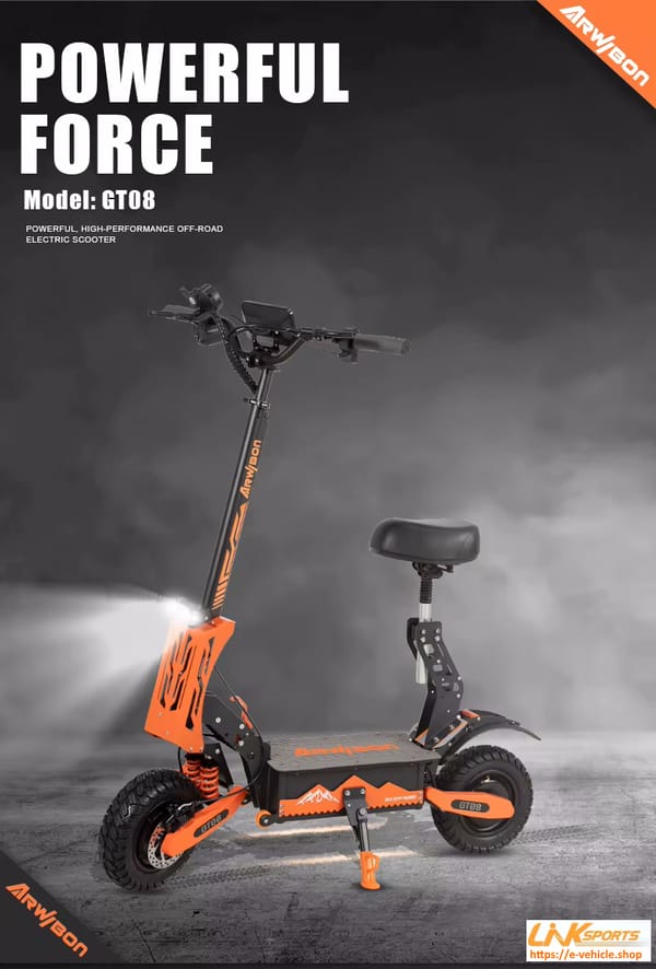 Linksports E-Scooter GT08 5600W dual motor (2800Wx2) 60V 27Ah Lithium battery, Seat , 11" Tires Trade Sutinen EU