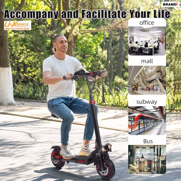 LinkSports LD-J11 1200W 48V 18Ah Electric Scooter Seat 11" off road Tires