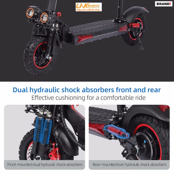 LinkSports LD-J11 1200W 48V 18Ah Electric Scooter Seat 11" off road Tires