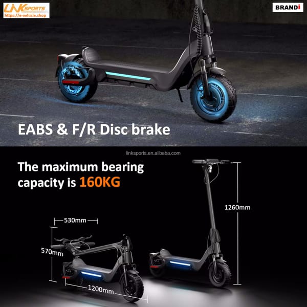 LinkSports LD-S9 Plus 800W (1400W Peak) 48V 15Ah Electric Scooter 10" off road Tires LinkSports LD-S9 Plus 800W (1400W Peak) 48V 15Ah Electric Scooter 10" off road Tires