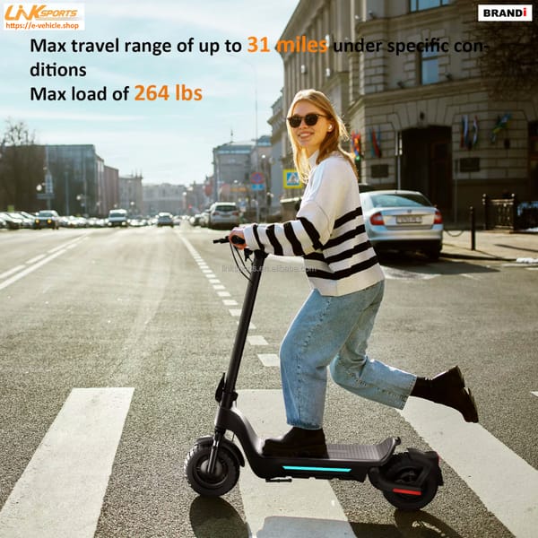 LinkSports LD-S9 Plus 800W (1400W Peak) 48V 15Ah Electric Scooter 10" off road Tires LinkSports LD-S9 Plus 800W (1400W Peak) 48V 15Ah Electric Scooter 10" off road Tires