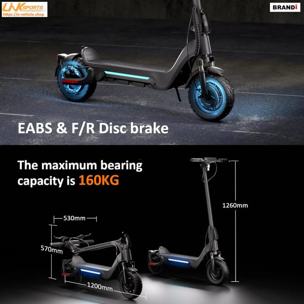 LinkSports LD-S9 Plus 800W (1400W Peak) 48V 15Ah Electric Scooter 10" off road Tires LinkSports LD-S9 Plus 800W (1400W Peak) 48V 15Ah Electric Scooter 10" off road Tires