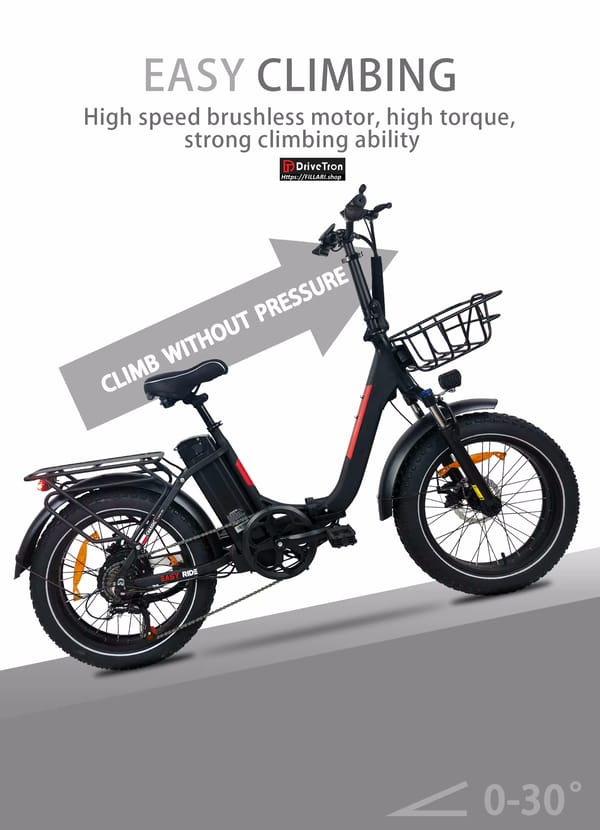 DriveTron EB10 Electric Bike 750W 13Ah 20"4.0 Fat tires Trade Sutinen EU