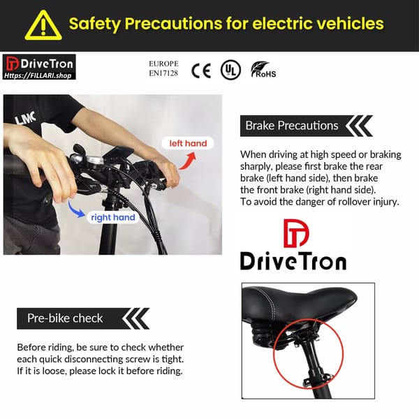 DriveTron DP-2602 Electric Bike Dual motor 2 X 1000W 48V 20Ah Lithium  26"4.0 Fat tires