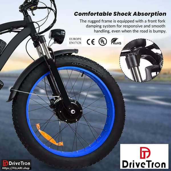 DriveTron DP-2602 Electric Bike Dual motor 2 X 1000W 48V 20Ah Lithium  26"4.0 Fat tires