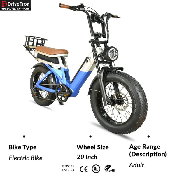 DriveTron DP-2033 Electric Bike Dual motor 2 X 1000W 48V 30Ah (2x15Ah) Lithium 20"4.0 Fat tires Trade Sutinen EU