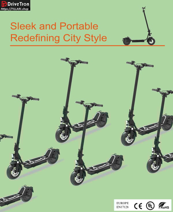 DriveTron DT01 Electric scooter 36V 13Ah 400W (800W peak) Range 40Km 10" solid wheels Trade Sutinen EU