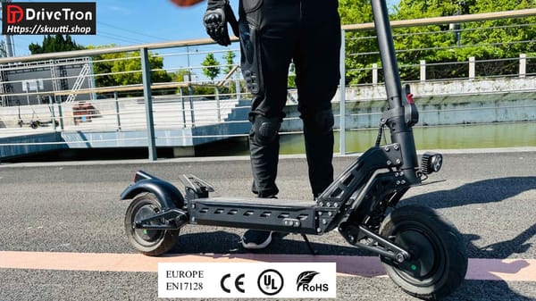 DriveTron DT10 Electric scooter 48v 15.6ah 1000W (1400W peak) Range 50Km 10" solid Tires TradeSutinen EU