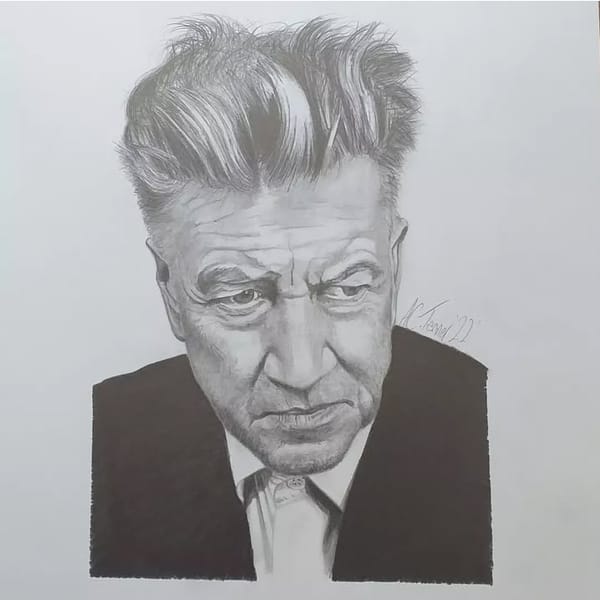 David Lynch T shirt design - original pencil drawing