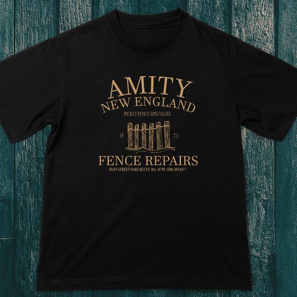 Jaws T shirt, Amity T shirt design