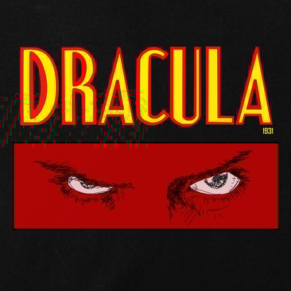 Dracula t shirt with bela lugosi eyes and vintage text Dracula t shirt with bela lugosi eyes and vintage text
