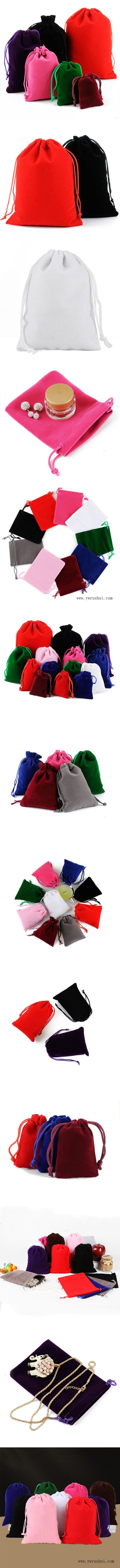 Jewelry Bags Pouches Candy Bags Velvet Drawstring Cloth Jewelry Pouches