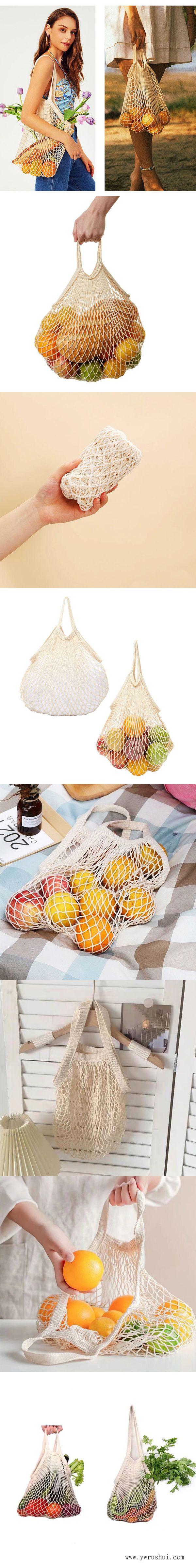 Natural Cotton Net Shopping Tote Ecology Market String Bag