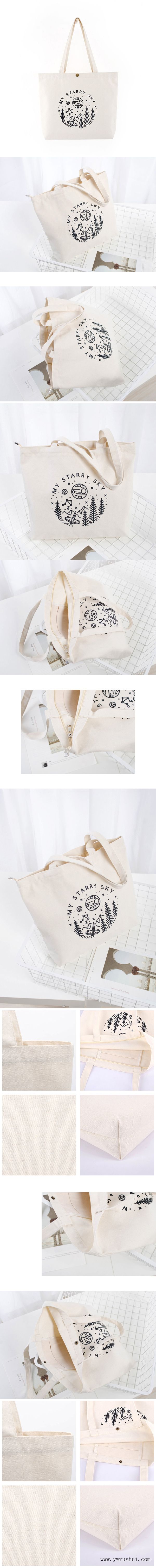 Durable 40x31x8cm 12oz Cotton Shopping Bags Cotton Tote Bag with Pockets Durable 40x31x8cm 12oz Cotton Shopping Bags Cotton Tote Bag with Pockets