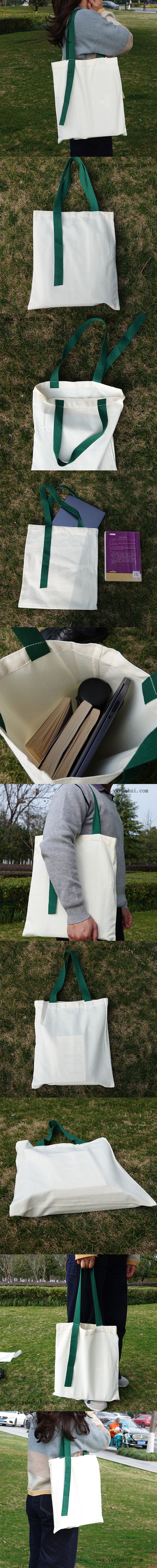 Long Green Webbing Handle Tote Canvas Handbags Blank Cotton Canvas Bags Durable Canvas Shoulder Bag with Custom Logo Printing RSQ-1422 Long Green Webbing Handle Tote Canvas Handbags Blank Cotton Canvas Bags Durable Canvas Shoulder Bag with Custom Logo Printing RSQ-1422