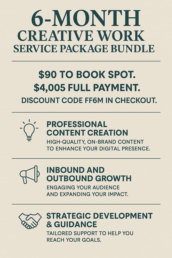 3-Month Creative Work Service Package Bundle  Da Fatal Family Records