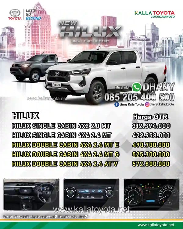 Harga Toyota Hilux di Makassar