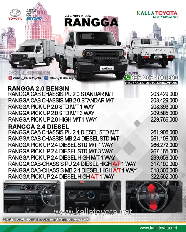 Harga Hilux Rangga