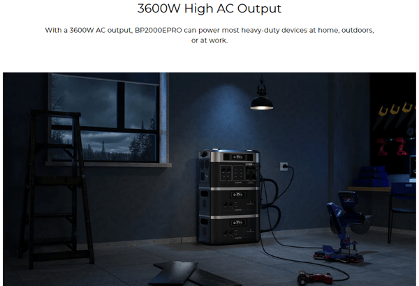 OUKITEL BP2000EPRO Kannettava virta-asema 3600W Trade Sutinen EU