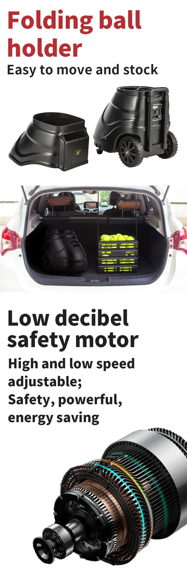 SIBOASI tennis ball machine