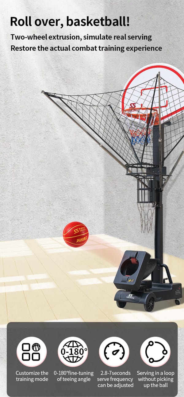 SIBOASI BASKETBALL SHOOTING MACHINE SS-K6809P2