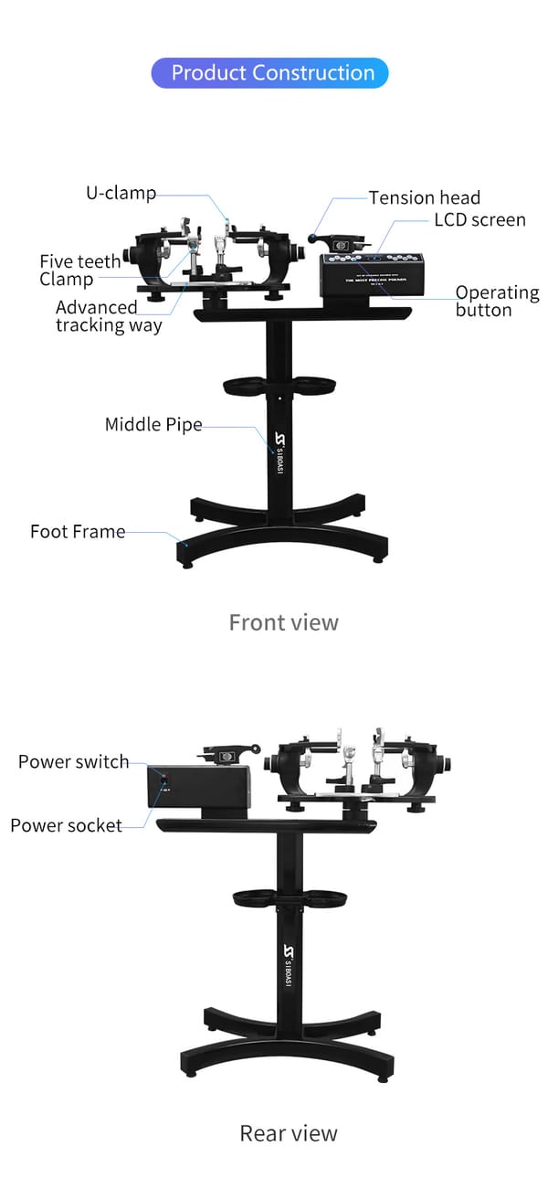 BADMINTON TENNIS RACKET RESTRINGING MACHINE