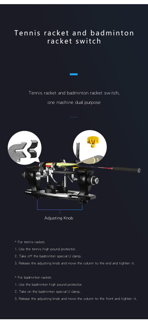 BADMINTON TENNIS RACKET RESTRINGING MACHINE