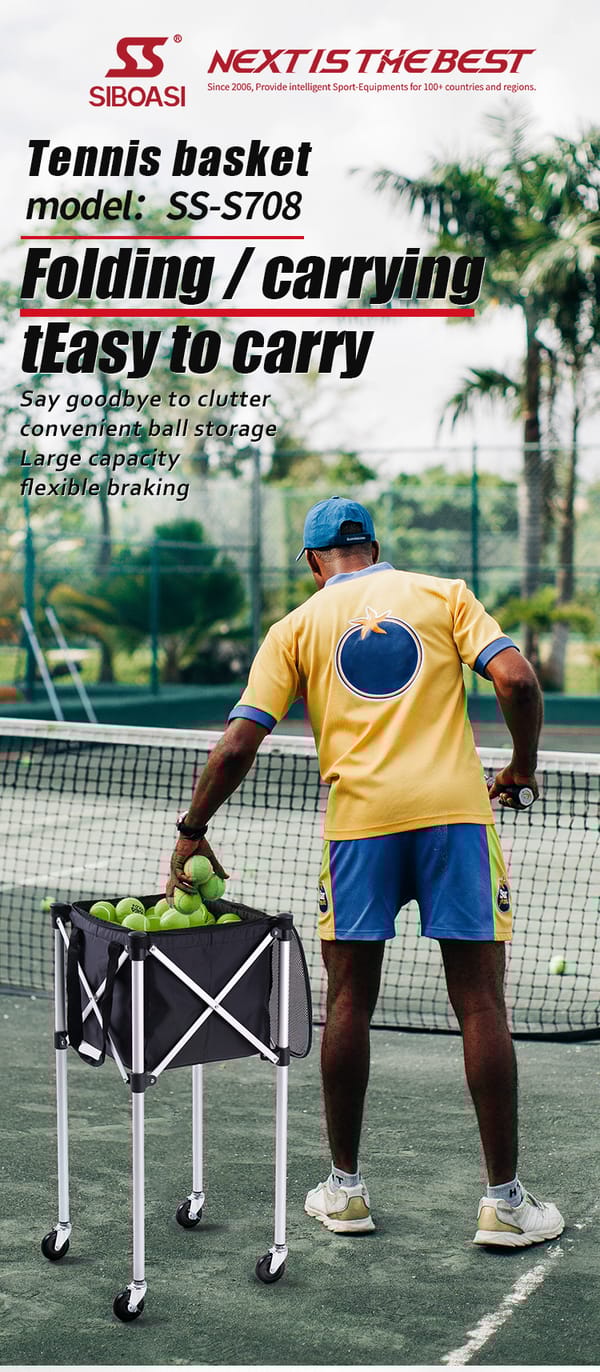 SIBOASI Tennis Ball Hopper Cart S708