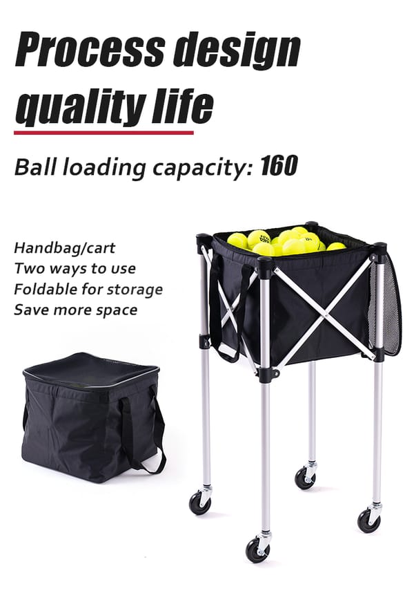 SIBOASI Tennis Ball Hopper Cart S708