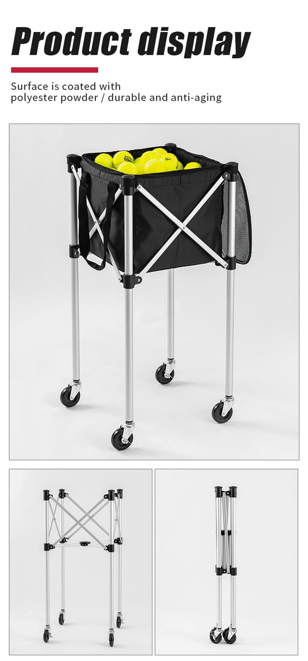 SIBOASI Tennis Ball Hopper Cart S708