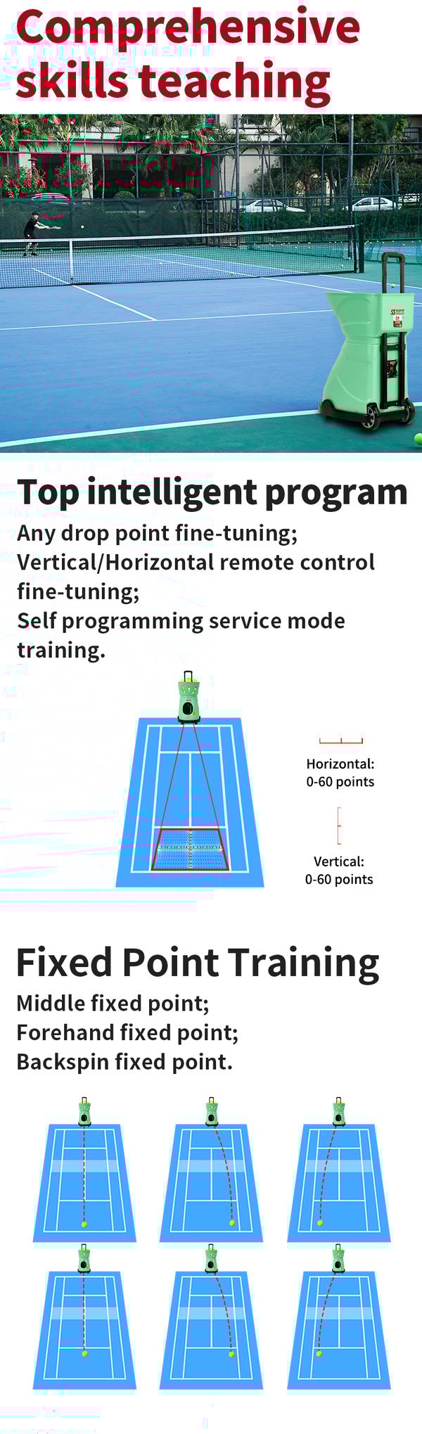 T2303M intelligent tennis ball training equipment