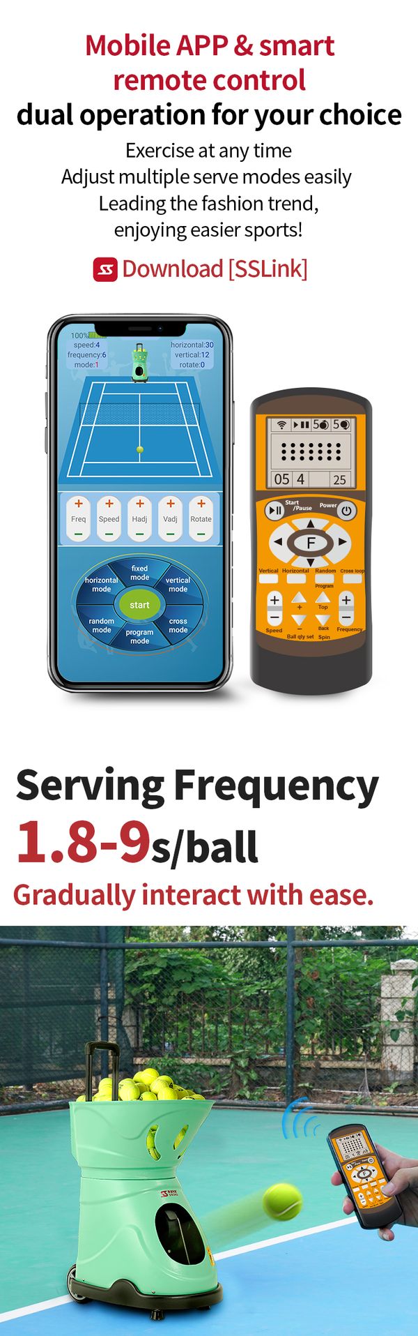 T2303M intelligent tennis ball training equipment
