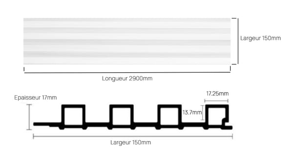 panneau wpc 3d dimensions