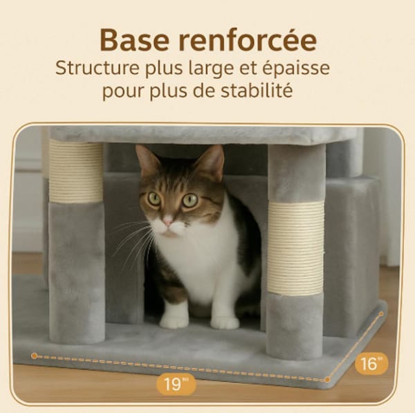 Base renforcée arbre à chat