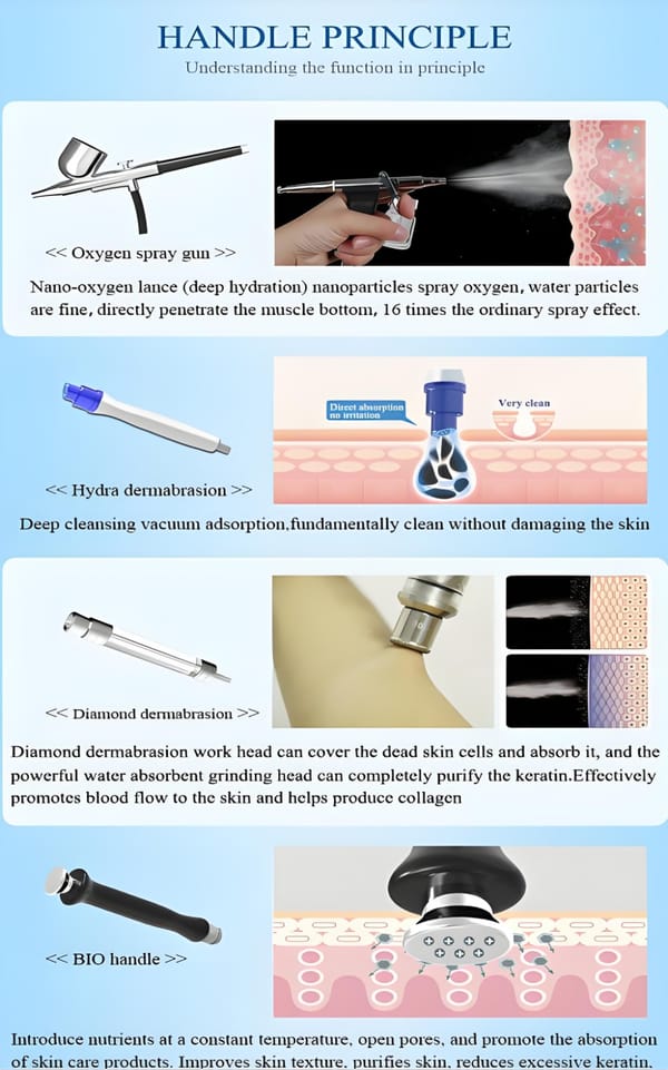 10 in 1 Hydra facial handles