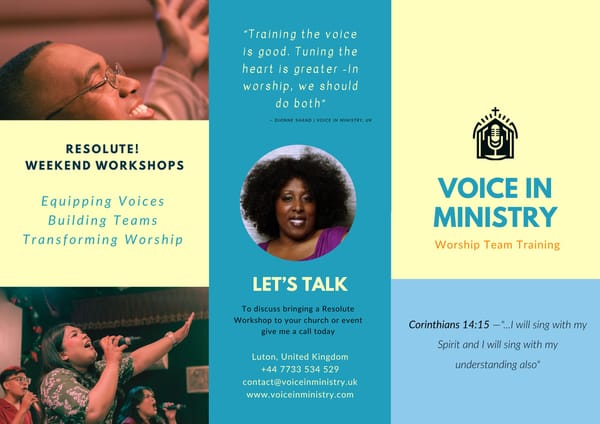 Resolute Worship Leader Weekend Brochure