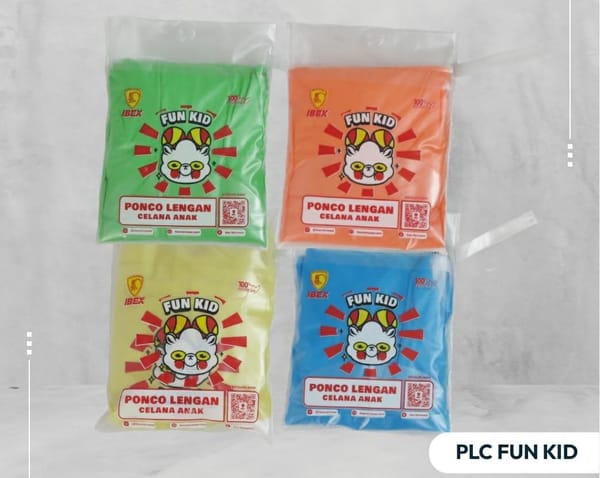 Grosir jas hujan anak Ibex Fun Kid