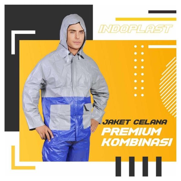 Grosir jas hujan setelan dewasa Indoplast premium kombinasi