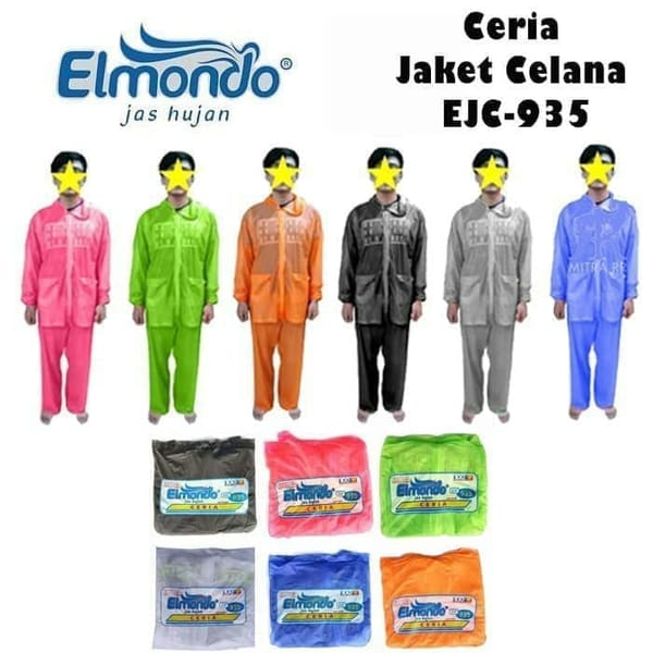 Grosir jas hujan setelan Elmondo Ceria 935