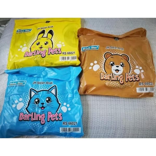 Grosir jas hujan anak ralen star darling pets