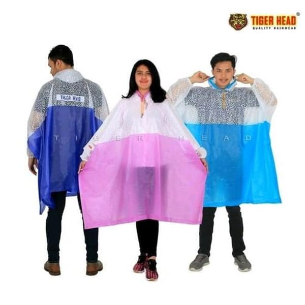 Grosir jas hujan poncho lengan Tiger Head Gemini