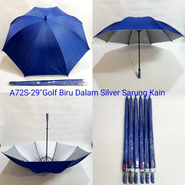 Jual payung promosi golf sarung polos biru